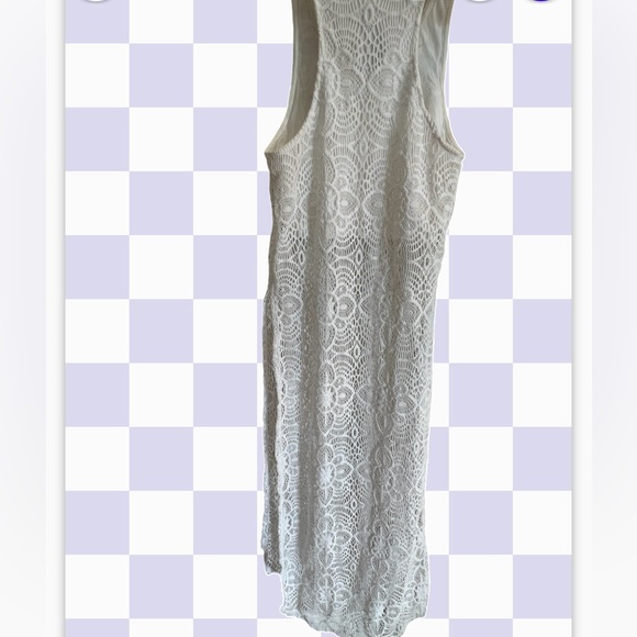 Express brand new crochet sheer maxi dress see thru design to wear over a piece - Picture 1 of 5